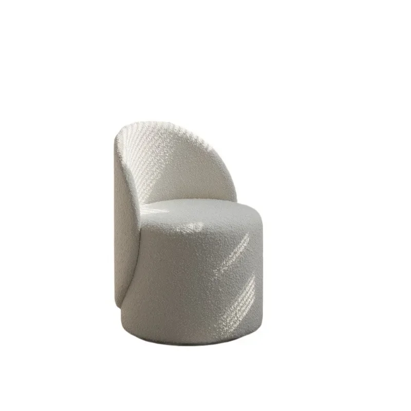 Wind light luxury minimalist makeup stool round  dressing backrest bedroom  dresser household