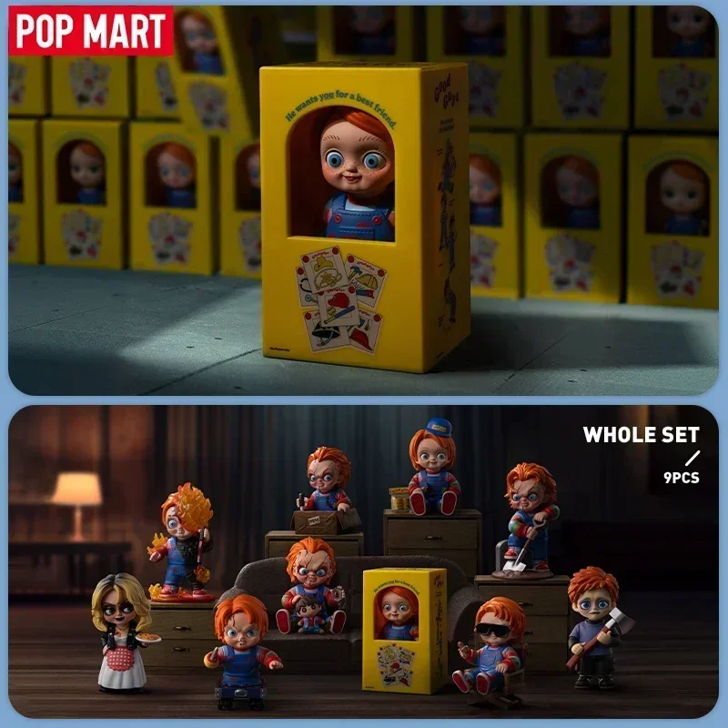 

POP MART Chucky Franchise Series Cute Anime Figure Blind Box, Mystery Collectible Doll Model, Desktop Decoration Ornament Gift