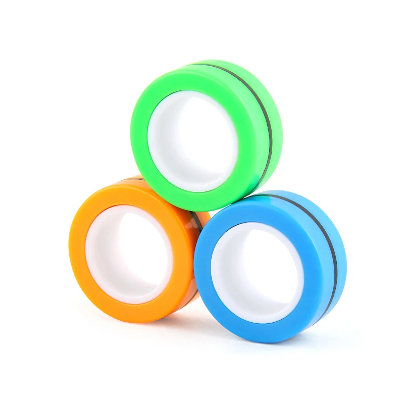 3Pcs Finger Magnetic Rings Fidget Toys For ansia Gadget Antistress ADHD Anti Stress Juguetes Para El Estres Y Ansiedad