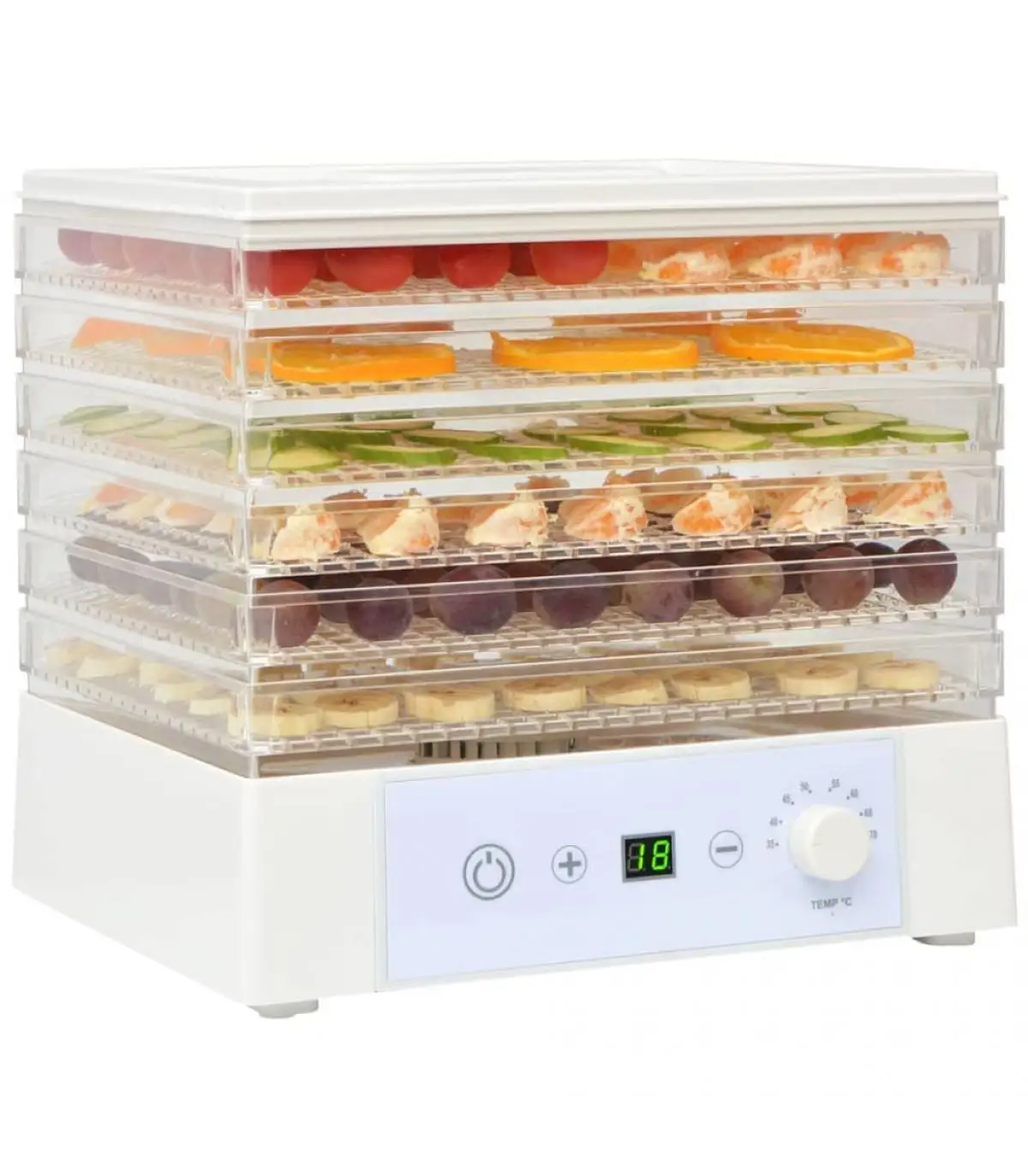 Food dehydrators food dehydrator with 6 trays 250 W White