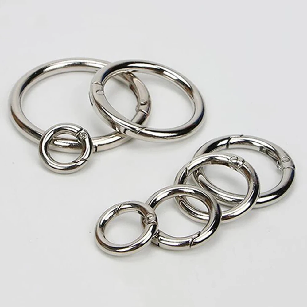 Keyring Dog Chain Handbags Ring Buckle Round Openable Snap Clasp O-Ring Buckle Snap Hooks Spring Gate