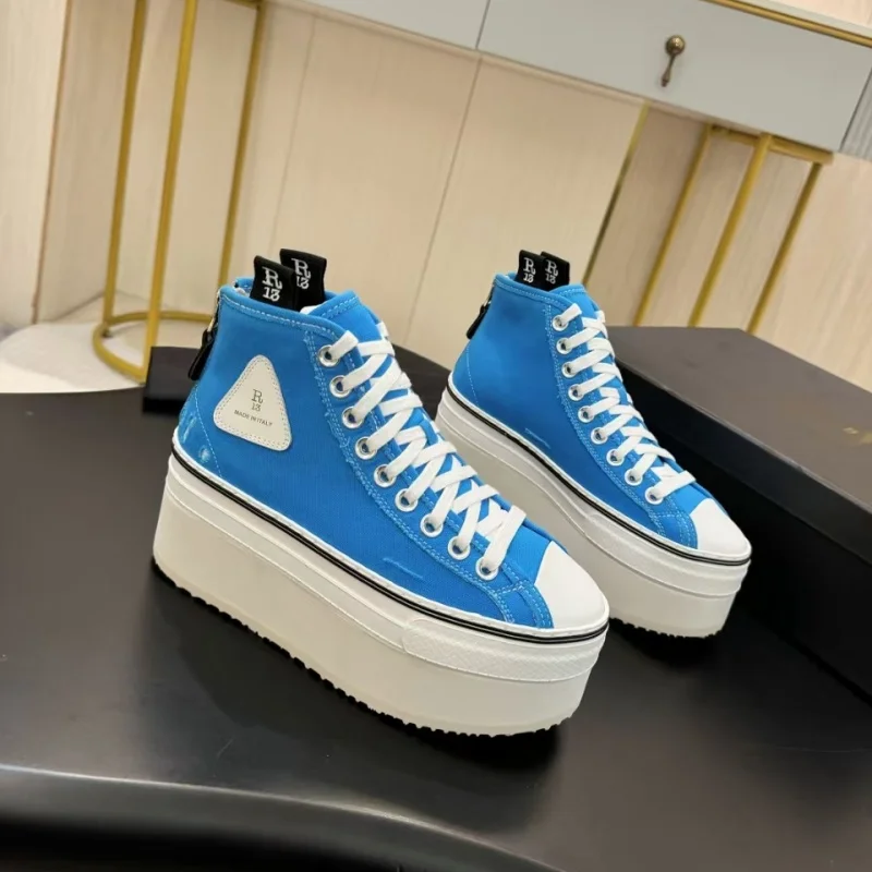 

Женские классические повседневные туфли из парусины на высоком каблуке в стиле ретро на толстой подошве