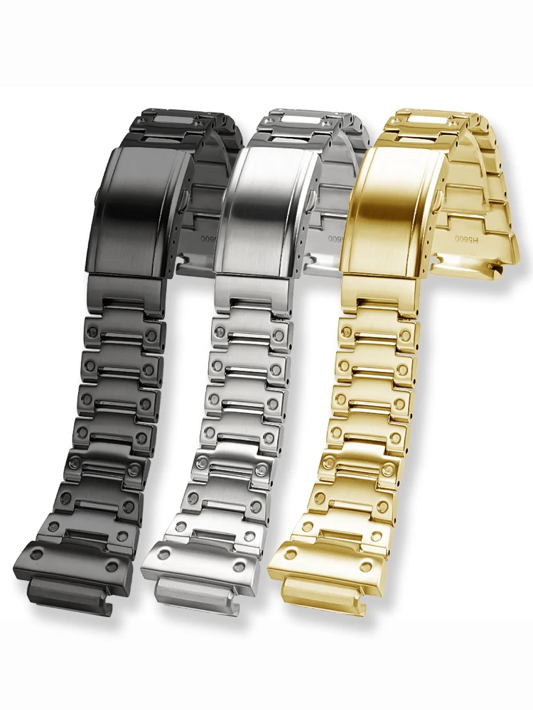 dw-h5600 cinturino per orologio in metallo + cassa dell'orologio per Casio G-SHOCK DW-H5600 modifica cinturino da uomo in acciaio inossidabile oro nero + custodia 18mm