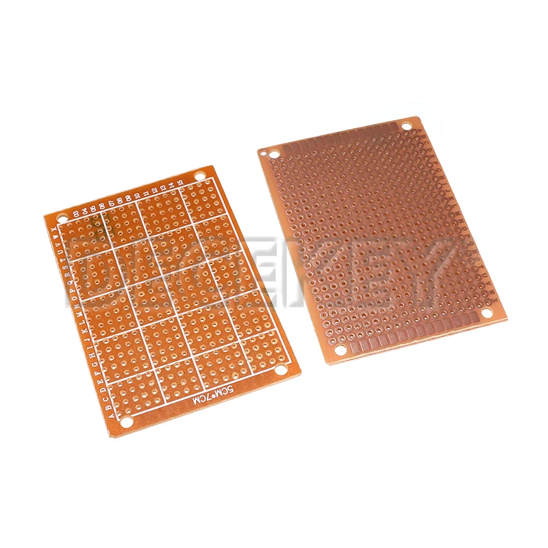 10PCS 5x7CM 5*7CM PCB Breadboard Protoboard Single-Sided Universal Printed Circuit Boards 1.2MM Thick DIY Set Yellow