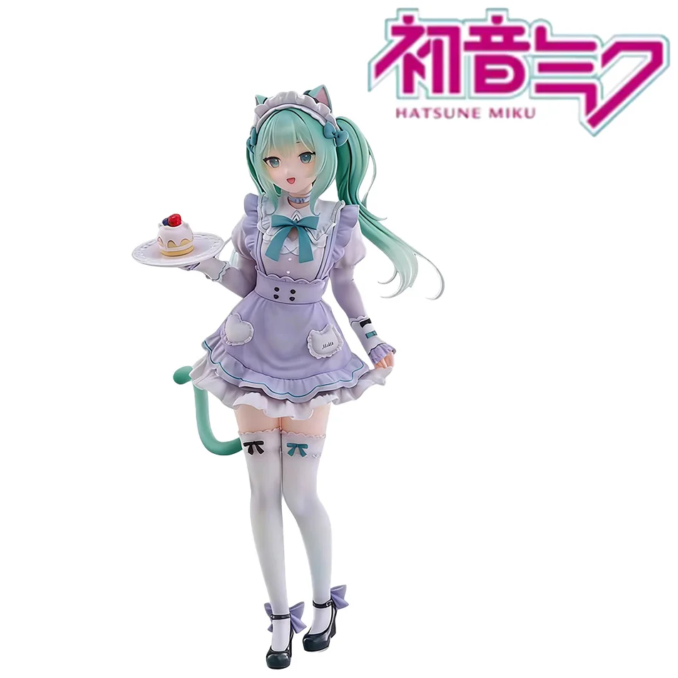 Neue F:NEX Piapro Hatsune Miku 1/7 Scale Cat Ear Maid Figur Anime-Sammlungsmodell Desktop-Dekoration Geschenk für Fans