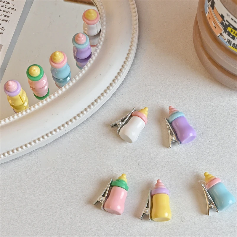 

Fashion Cute And Funny Creative Hair Clips Colorful Little Milk Bottle Hair Clips Women Girls Hair Clips Hair Accessories