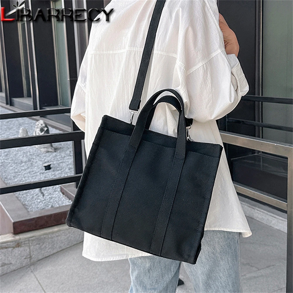 Multifunctional High Quality Canvas Women\'s Handbag Fashion Solid Color Ladies Shoulder Bag New Women Crossbody Bags Bolso Mujer