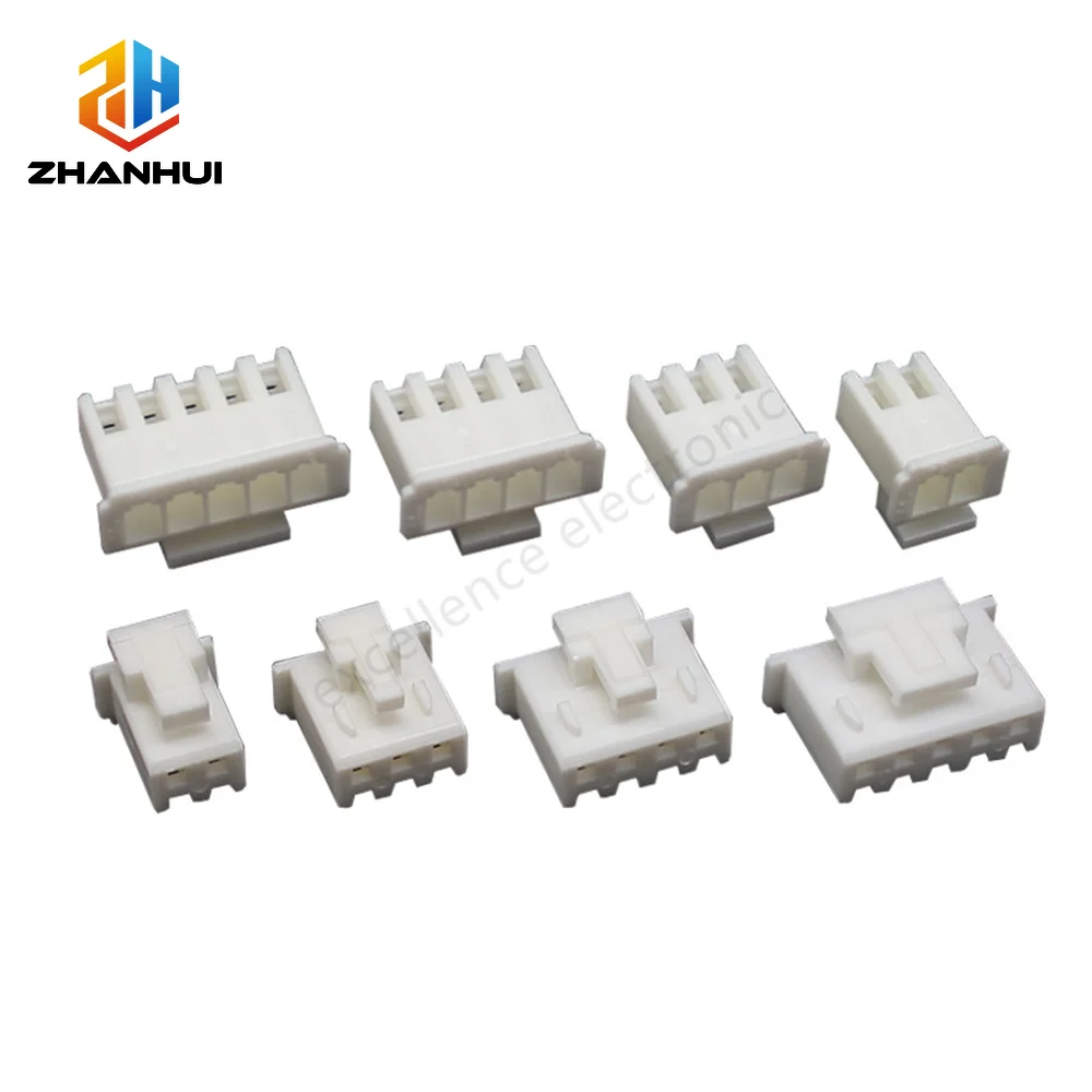 10Sets XHB 2.54mm Locking Connector Kit - 2-10Pin Straight/Curved Pin, Housing & Crimp Terminal for PCB Soldering
