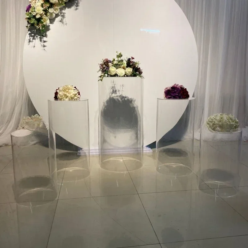 Acrylic wedding transparent cylindrical dessert table wedding hot sale party supplies decoration foreign trade road guide