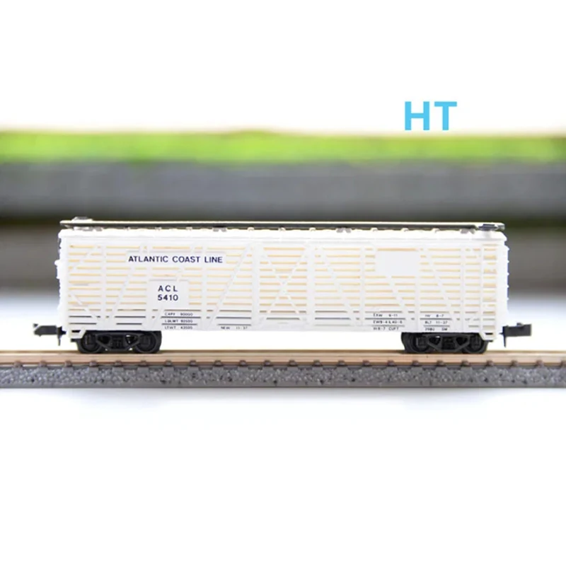 

Diecast N Scale 1/160 MP 40-foot Santa Fe/White MKT Boxcar Train Model Sand Table Display Adult Collection Souvenir Gift Toys