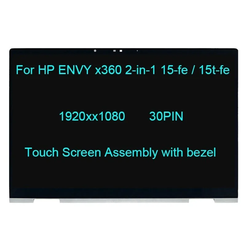 

New LCD Touch Display Screen w/Bezel For HP Envy X360 15-FE1XXX 15T-FE0XXX FHD N49274-001