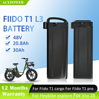 For Fiido T1 T2 Heybike Explore Vivi Z8 Wallke H6 Engwe O14 Battery Ebike Battery 48V 20.8Ah 30Ah Folding Electric Bike Battery