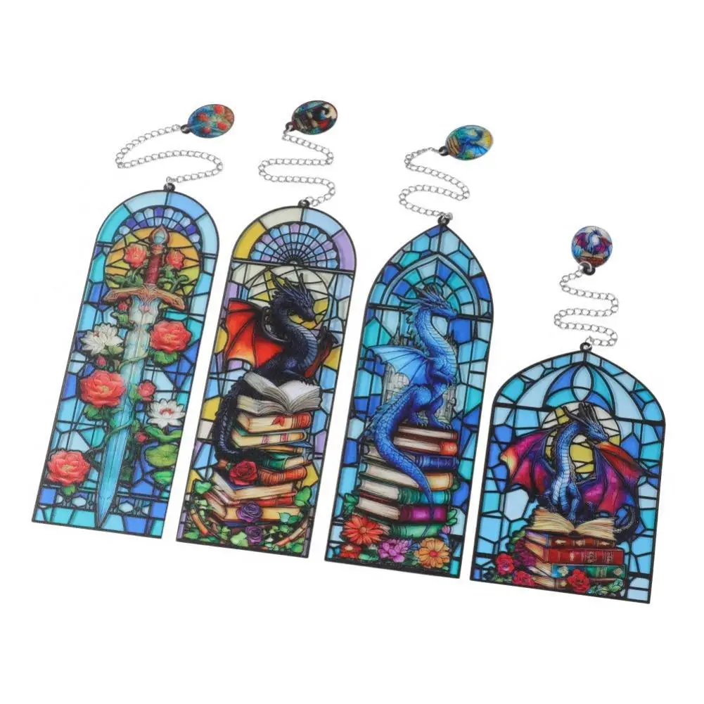 

Vintage Stained Glass Wing Dragon Bookmarks Reader Dragon Lovers Accessories Reading Supplies Teacher Book Lover Gifts