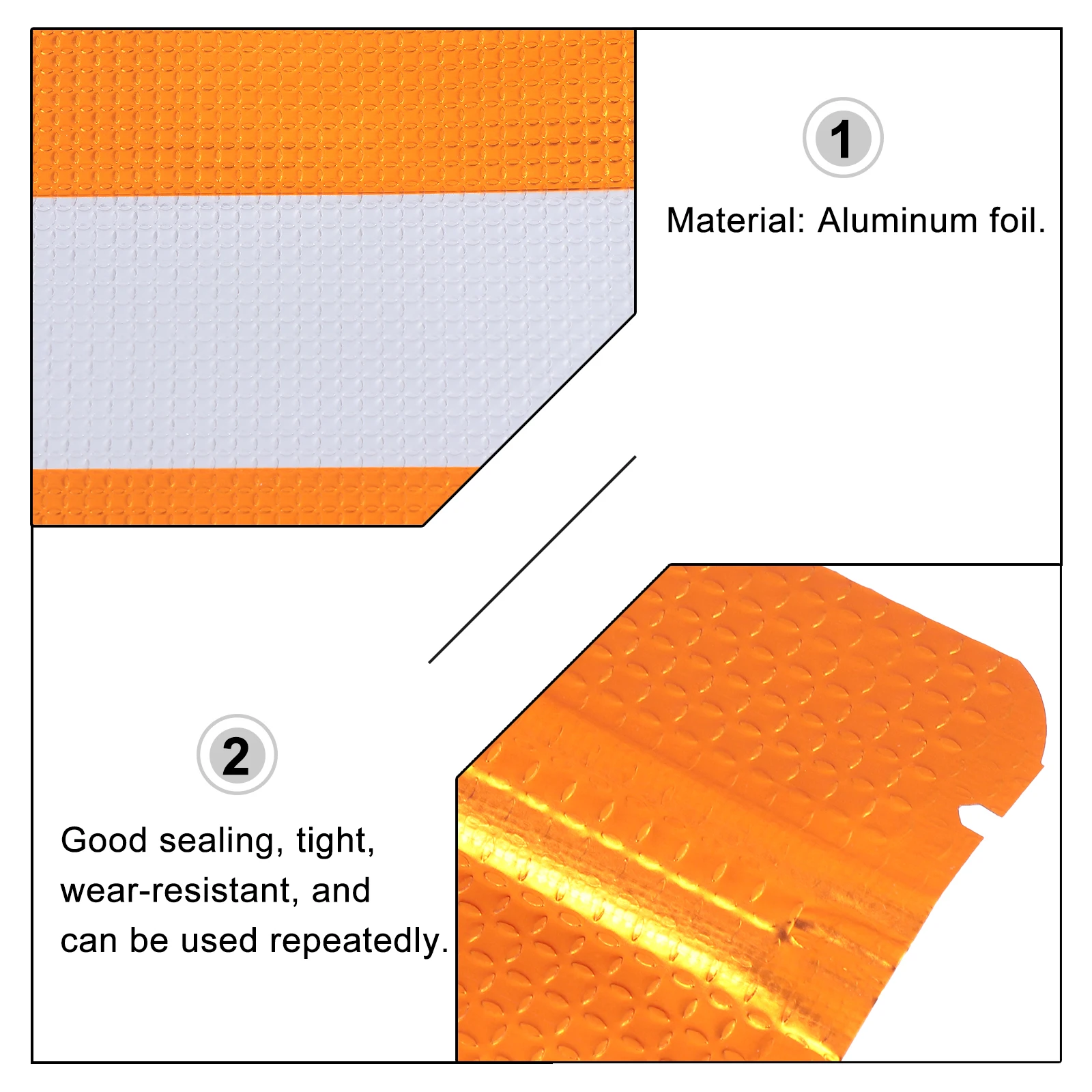 

100pcs Aluminum Foil Bags Food Grade Sealed Reusable Restaurant Confectionery Chocolate Storage Pouch Wrapping