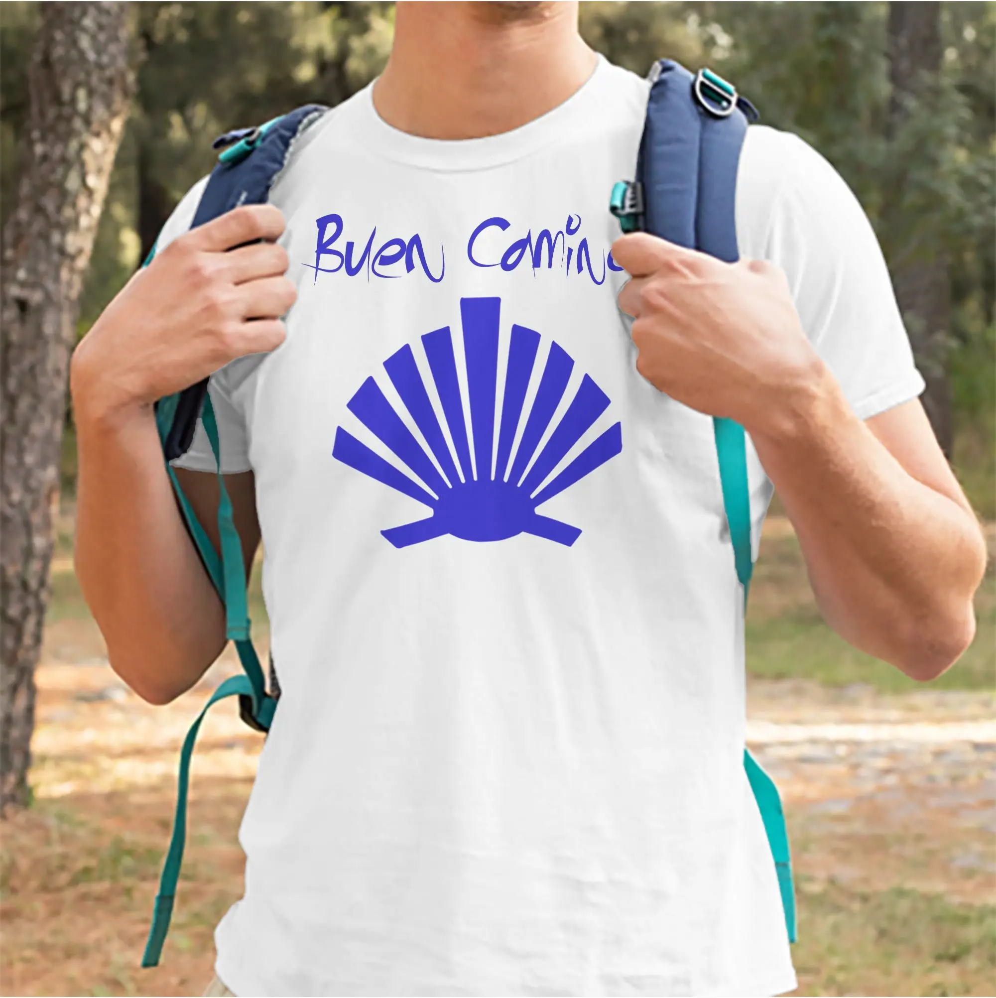 Buen Camino de Santiago Peregrino T-Shirt Men Women  Pure Cotton Tee Shirt Round Neck Short Sleeve T Shirts New Arrival Clothes