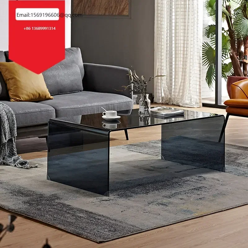 

Simple glass , living room, rectangular small-sized tea table, simple modern mini office