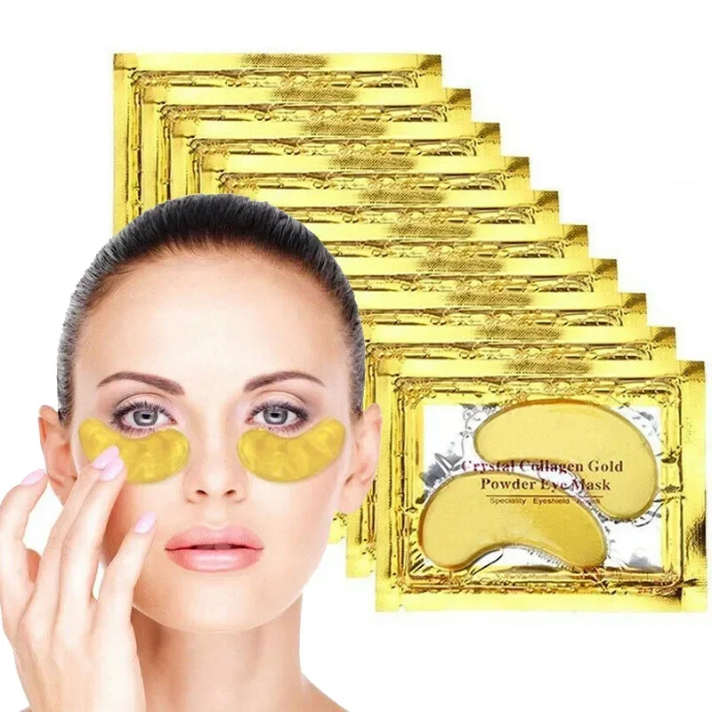 

10 Pairs Collagen Gold Powder Eye Mask Anti-Aging Dark Circles Acne Remove Beauty Patches For Eye Skin Care Korean Cosmetics