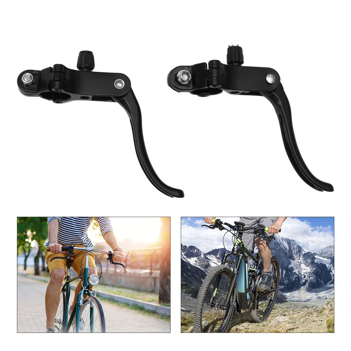 

2pcs Bike Brake Lever Brake Handle Bike Cycling Brake Levers Bike Spare Parts Bike Accessories for Shop Repairing