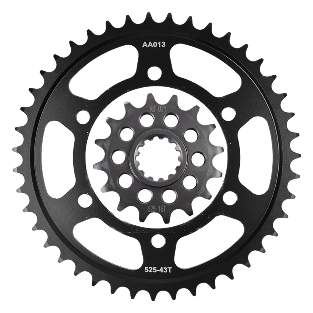 

525 16T 43T Motorcycle Front Rear Sprocket Gear Wheel Cam for Yamaha FZ-07 2015-2017 FZ-07 MT-07 ABS MTN690-A 2014-2019 MT-07