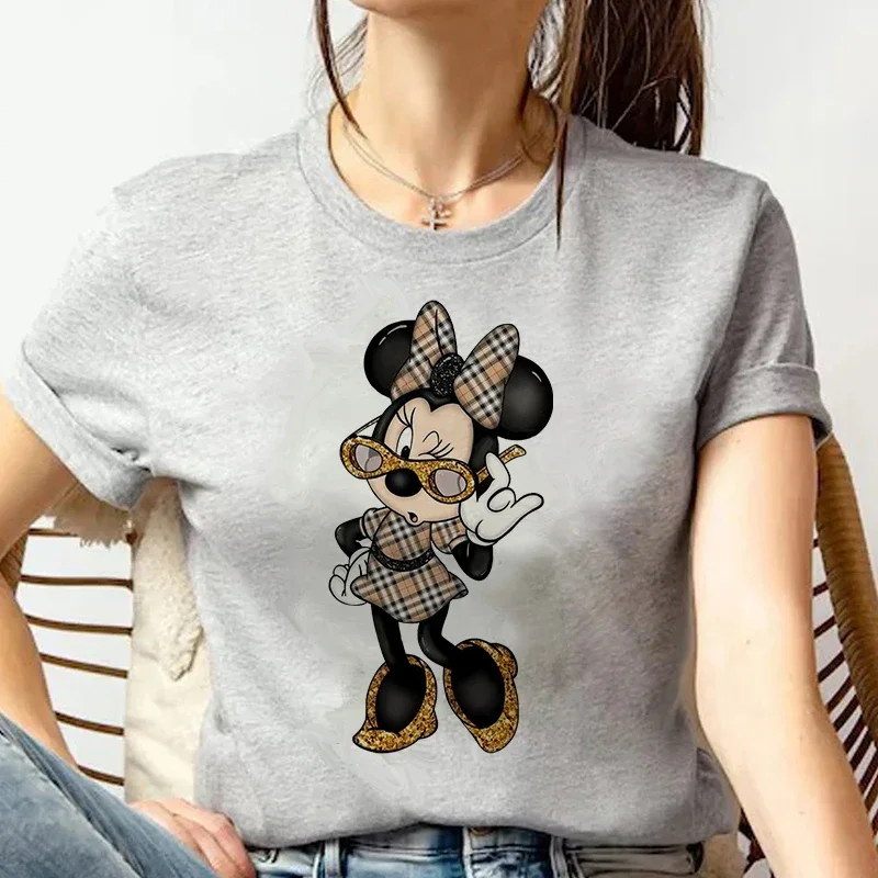 Anni \'90 Hip Hop Mickey Tshirt Minnie Mouse Cartoon T-Shirt donna T Shirt abbigliamento femminile Kawaii Disney magliette Top Tee