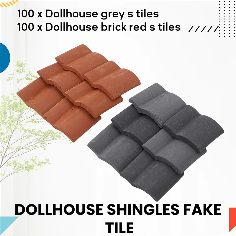 B05C-200Pcs بلاط السقف بناء مجموعة البلاط المصغر دمية صغيرة Shingles بلاط وهمية المشهد حديقة Diorama تسقيف #5