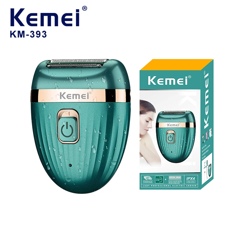 

Kemei 393 Electric Shaver Razor For Women Professional Waterproof Body Hair Remover Private Areas Portable Shaver Hair Trimmer