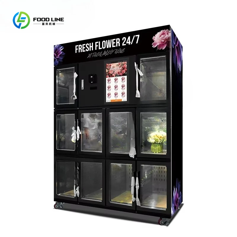 10 خزانة آلة بيع الزهور الطازجة الأوتوماتيكية آلة بيع باقة الزهور في الهواء الطلق