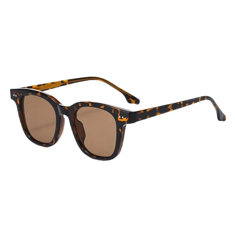 Square TR90 Tortoiseshell Sunglasses for Men and Women, UV400 Resistant Gradient Color Sunglass,( Black,Grey, Green)  S28013