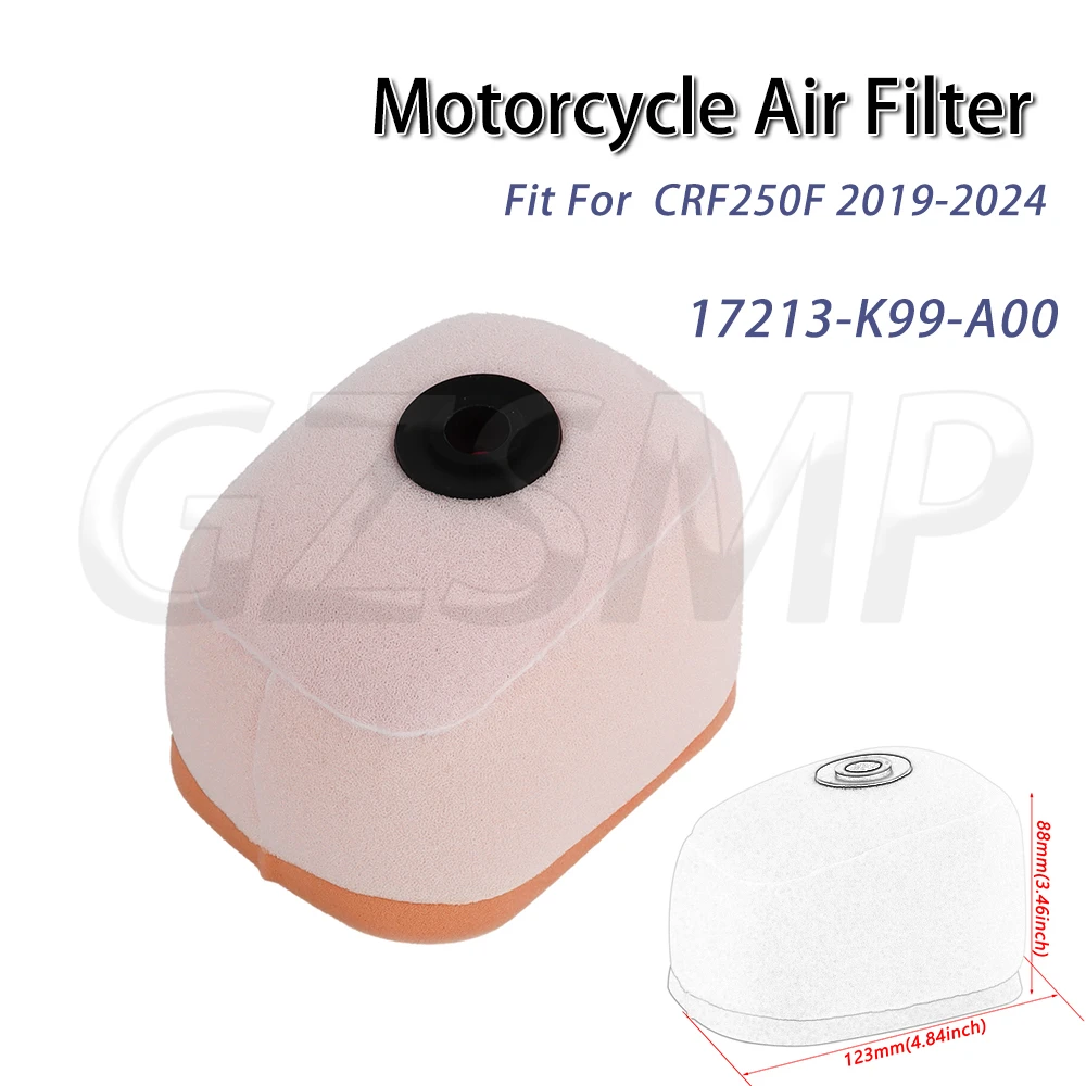 

Motorcycle Air Filter Dual Foam Sponge Air Cleaner Fit for Honda CRF 250F 2019-2024 17213-K99-A00