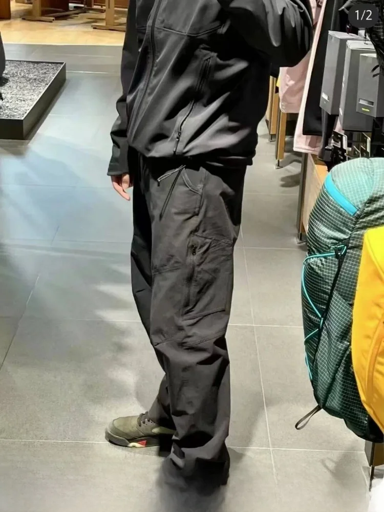 Outdoor Men's Softshell Pants Multi-piece Trim Elastic Fit Quick Dry Breathable Windproof Spring Summer Casual Straight Leg P...