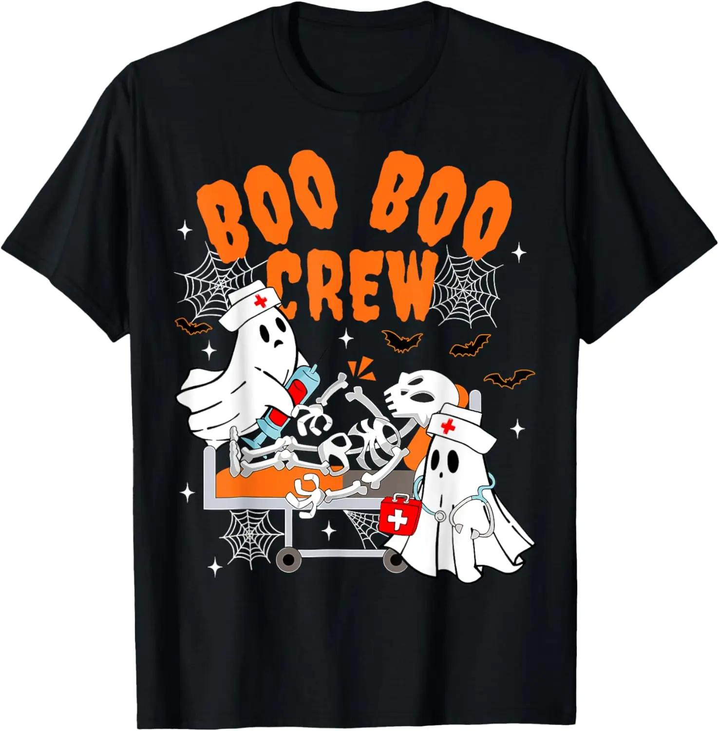 Boo Boo Crew Halloween Ghost Nurse Pediatric Nurse OR Nurse T-Shirt