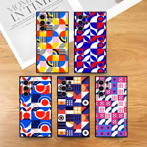 Bauhaus Exhibition Art Phone Case For Samsung Galaxy S25 S24 S22 S23 Ultra S21 S20 Plus 5G Frosted Non-Slip Full Cover Case