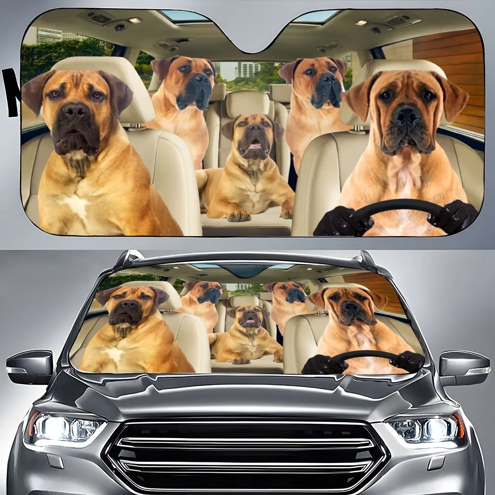 

Boerboel Driving Car Interior Front Windshield Sun Shade,Auto Accessories Bombay Cats Sunshade for SUV- Blocks Uv Rays Protector