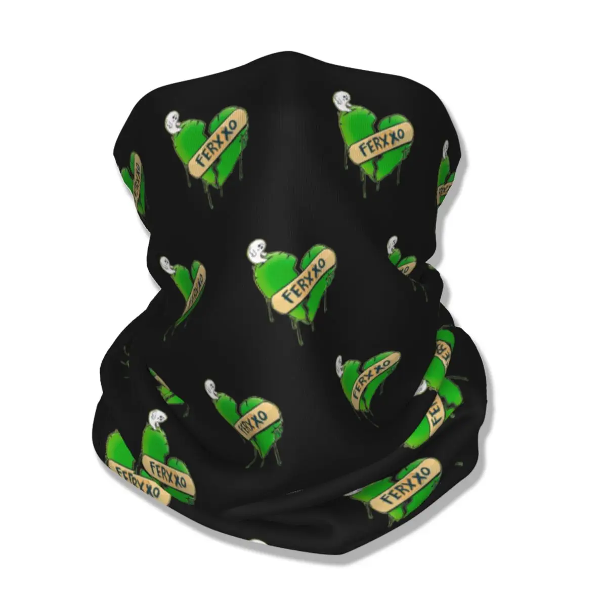 Feid Ferxxo Rapper Bandana Neck Gaiter Printed Broken Heart Magic Scarf Ciepłe nakrycie głowy Sporty na świeżym powietrzu dla mężczyzn Kobiety Dorośli Zima