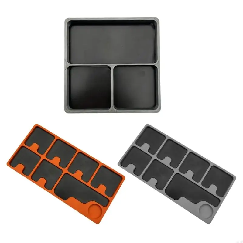 Screw Tray Organizers with Segmented Compartments and Pad Surfaces Holders for Repair Parts Sorting Tasks M4YD