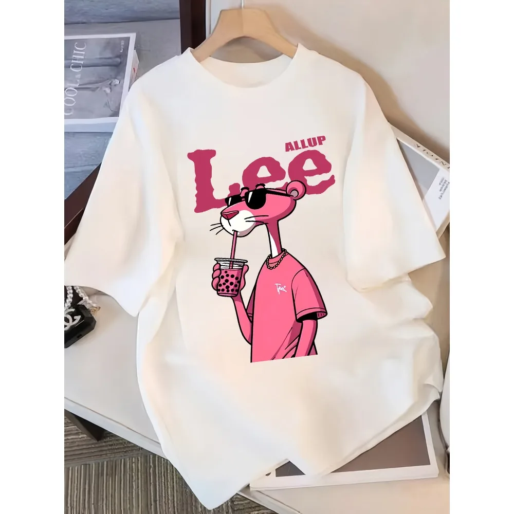 

European and American Style New Fashion Loose Printing Couple High Street Casual Trend Versatile Short-sleeved Cotton T-shirt