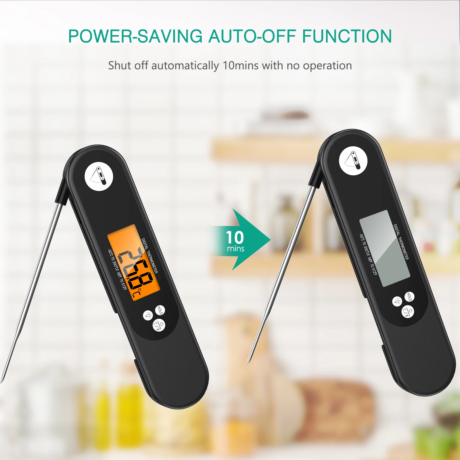 ORIA Termómetro de Cocina Digital con Sonda Impermeable para Alimentos - imagen 5
