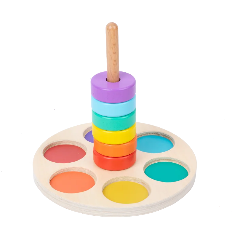 

Wooden Ring Stacker Toy - Montessori - Round Stacker - Nesting Toy - Preschool Toy - Toddler Toy