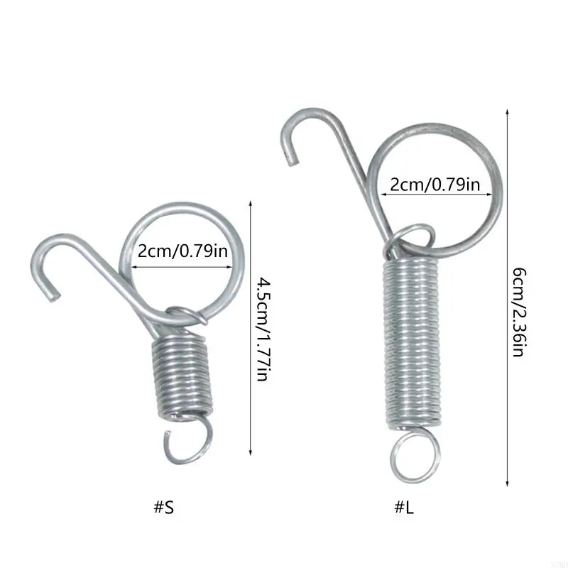 Resorte N7MD para pestillo puerta, jaula, gancho Metal para dedo para fijación conejo, pollo, loro, conejillo jaula