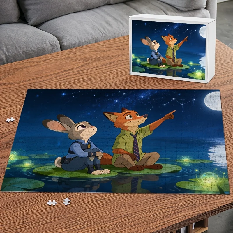 

1000pcs Disney Zootopia Judy Hopps and Nick Wilde Poster Puzzle | Family Entertainment, Adult Brain Teaser, Birthday Puzzle, I