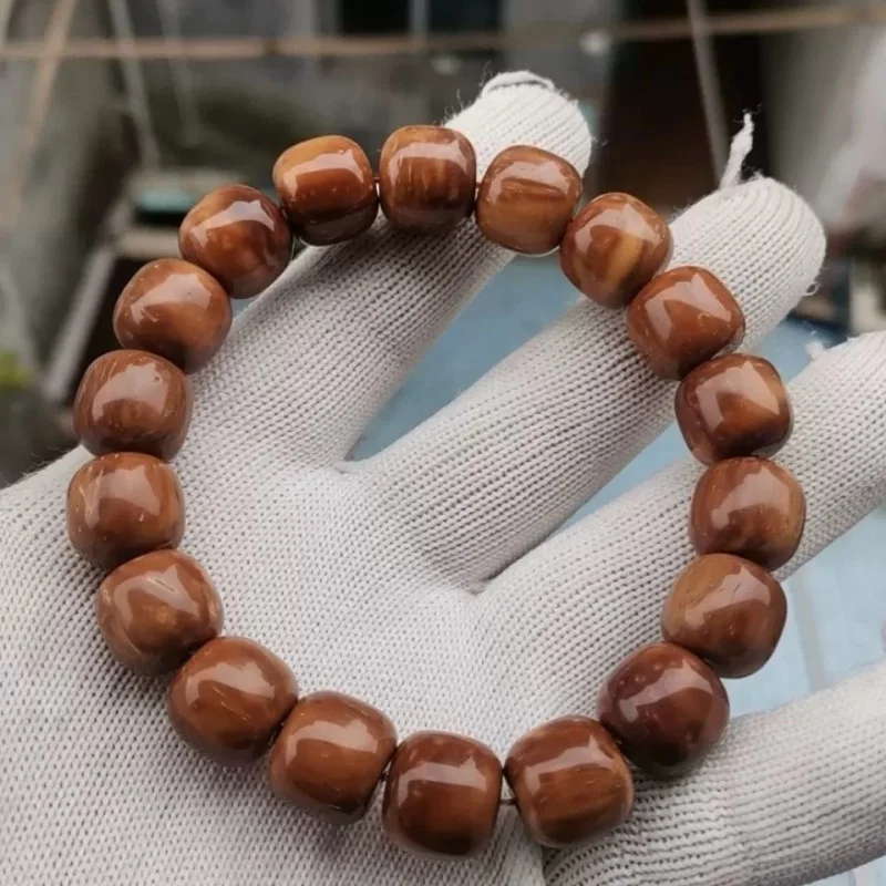 

Turkish single-loop necklace reminder: The natural ice crack patterns brown lines on Kuk are normal and may have color v