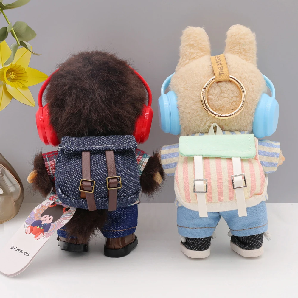 กระเป๋าเป้แฟชั่นสไตล์นักศึกษา กระเป๋าเป้ตุ๊กตาไวนิล อุปกรณ์เสริมตุ๊กตาสำหรับกระเป๋าเป้ Labubu เสื้อผ้าตุ๊กตา DIY อุปกรณ์เสริมเสื้อผ้าตุ๊กตา