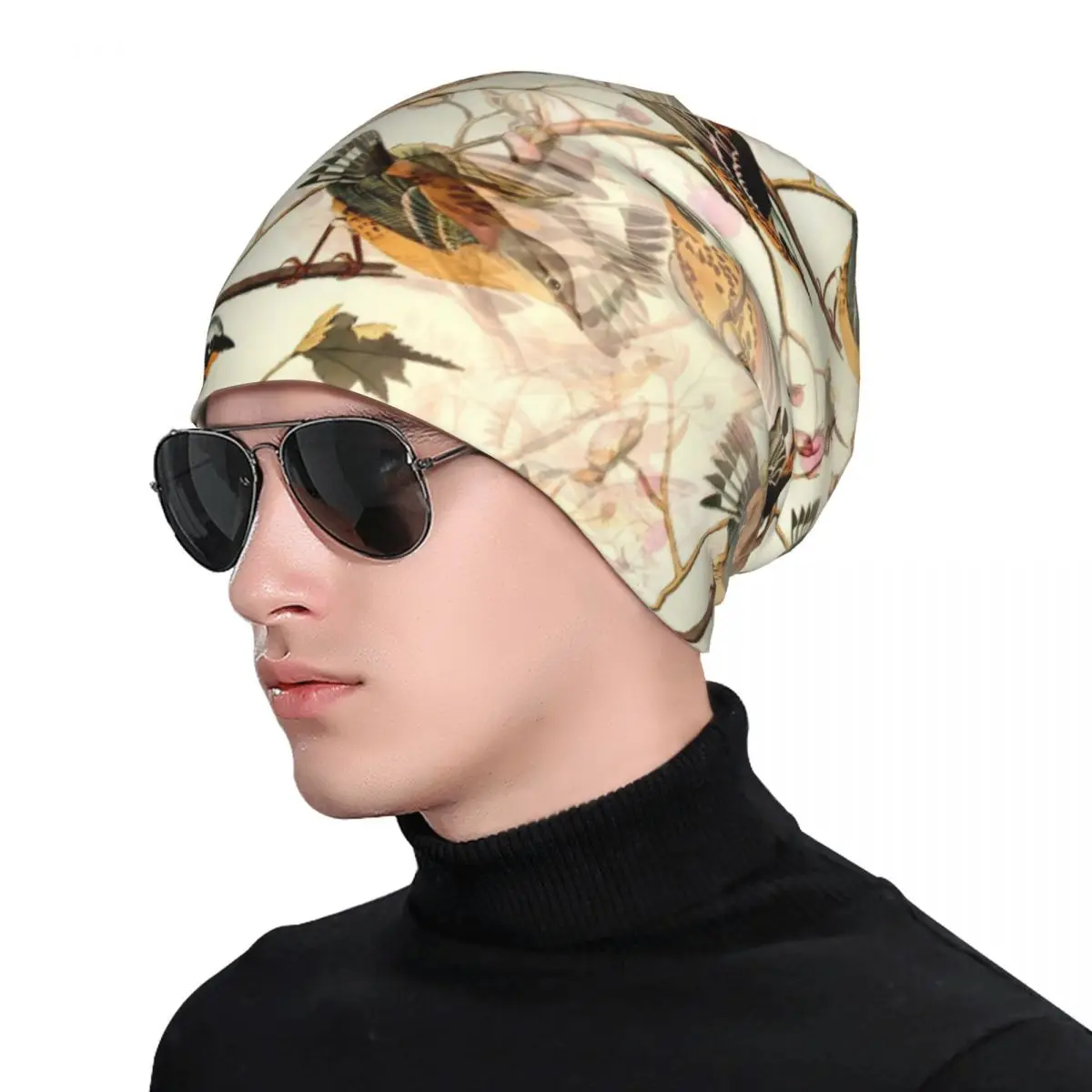 Bonnet chaud de style prairie pour hommes et femmes, perchoir d'oiseau, bonnets d'extérieur, chapeaux pour adultes, mode automne et hiver