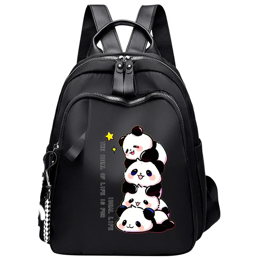 

Japanese Fun Cartoon Cute Treasure Panda Sweet Printing Women's Multi-Function Fashion Girl Daypack Travel Cute Backpack