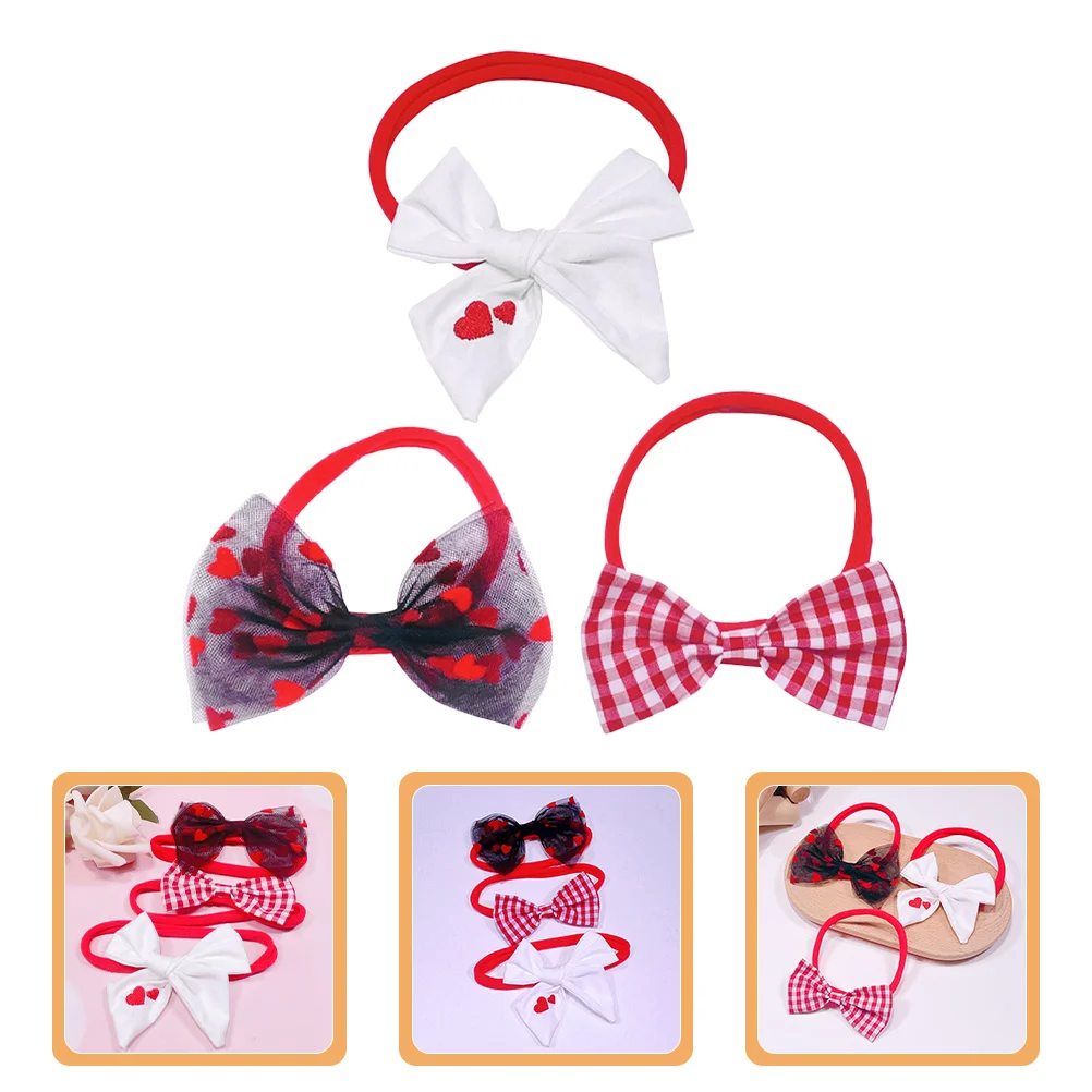 

3Pcs Valentine Heart Headbands Comfortable Baby Girl Toddler Hair Accessories Bow Headband Baby Headbands Bow Headband