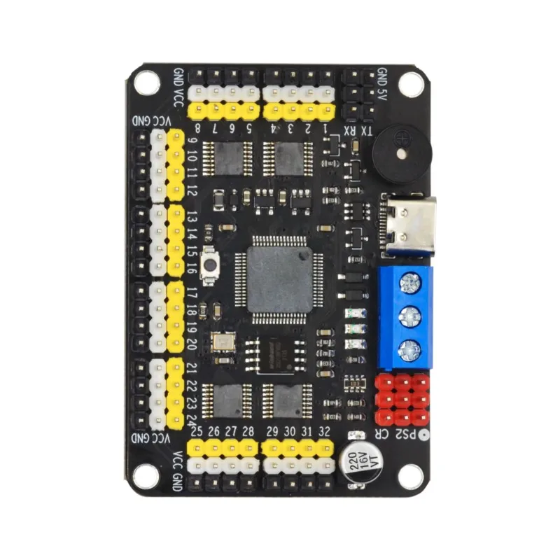 1PCS New Version 32 Channel Robot Servo Control Board Servo Motor Controller PS-2 Wireless Control USB/UART Connection Mode