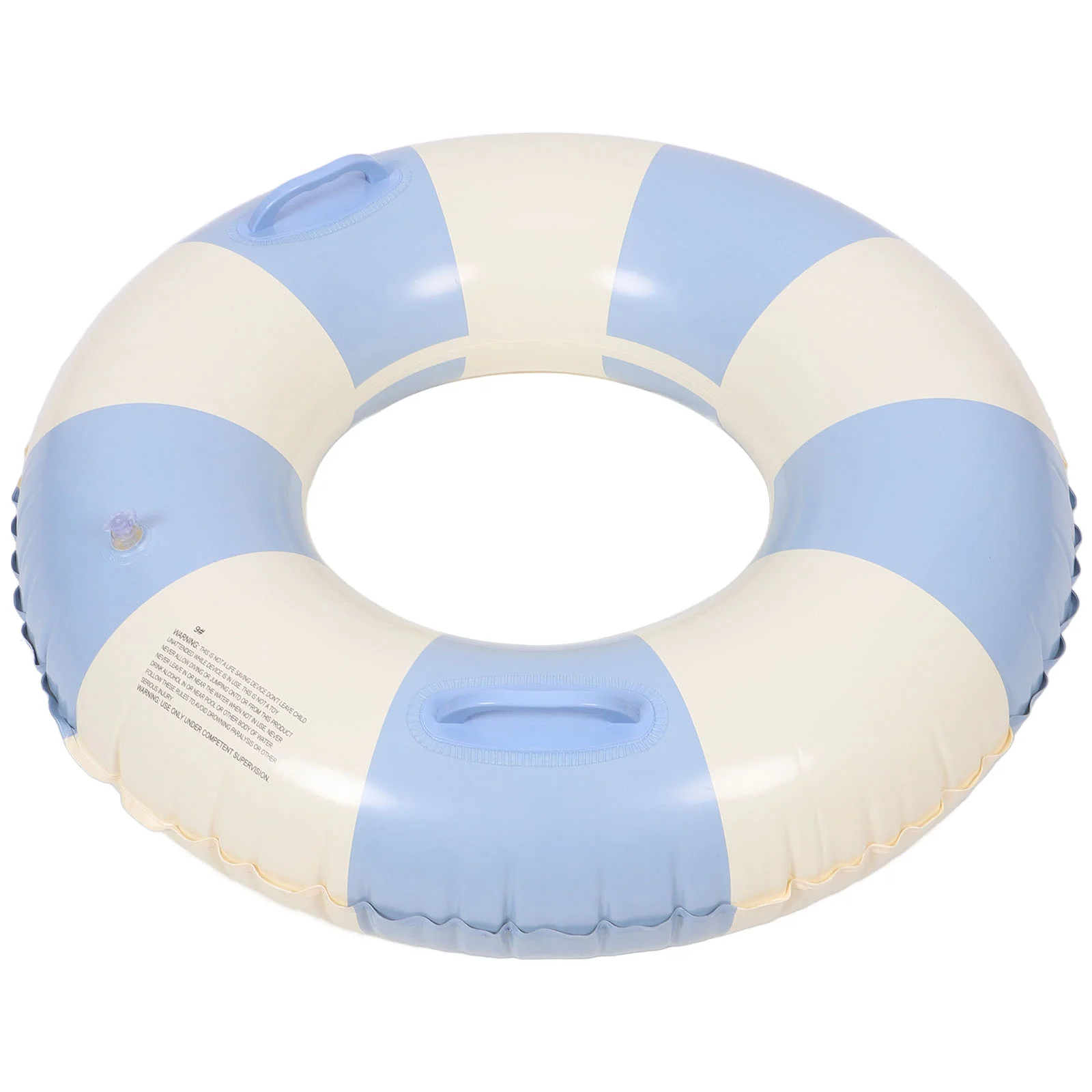 

Striped Swim Ring Unisex Swimming Inflatable Pool Float Circle Baby Floaty Kiddy Supply Vintage Handle