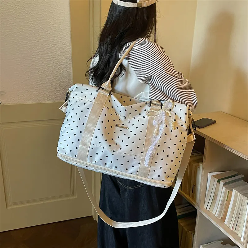 large-capacity-travel-commuting-tourism-lightweight-handheld-luggage-bag-single-shoulder-swimming-fitness-bag-nylon-material