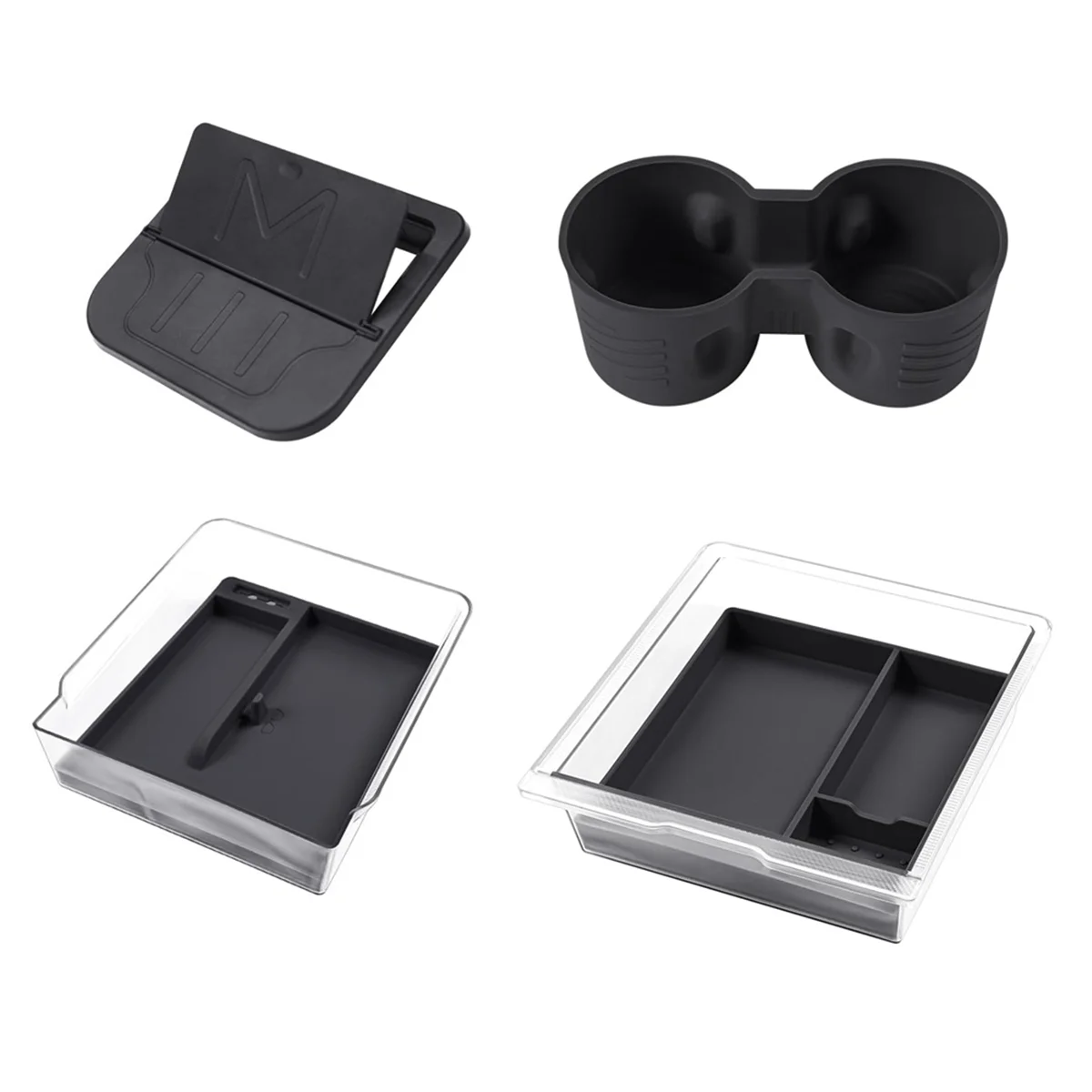 

Center Console Organizer Tray for Tesla Model 3 Highland 2024 Accessories Cup Holder Insert Armrest Hidden Storage