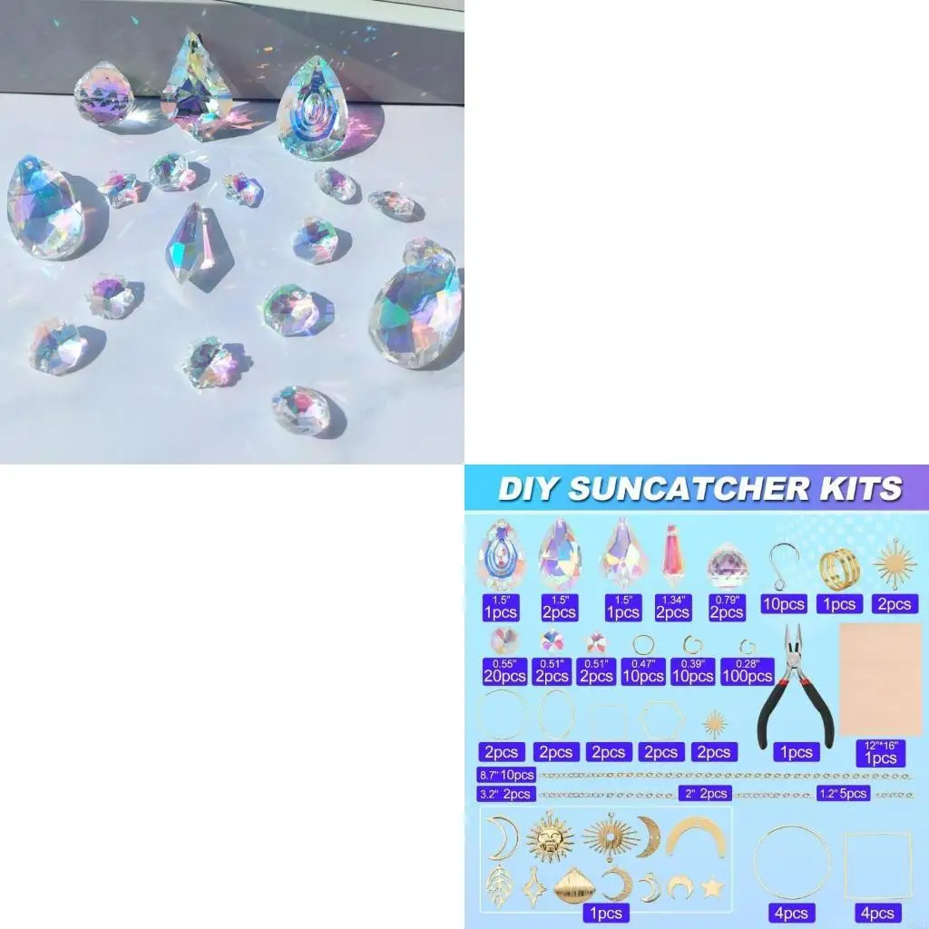 

200 шт. Crystal Suncatchers устанавливают навесные хриплые призмы Prisms